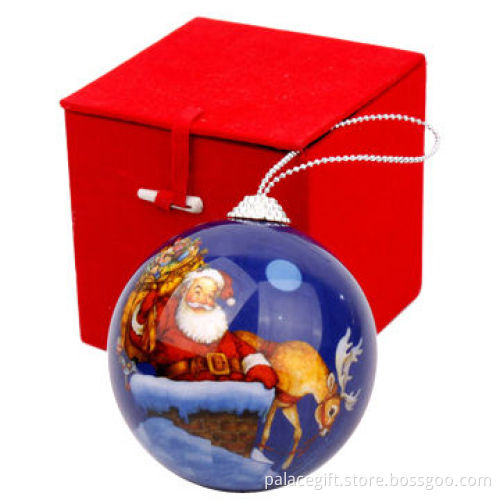 Christmas Glass Ornament, Christmas Ball, Inner Painted, Hand Painting